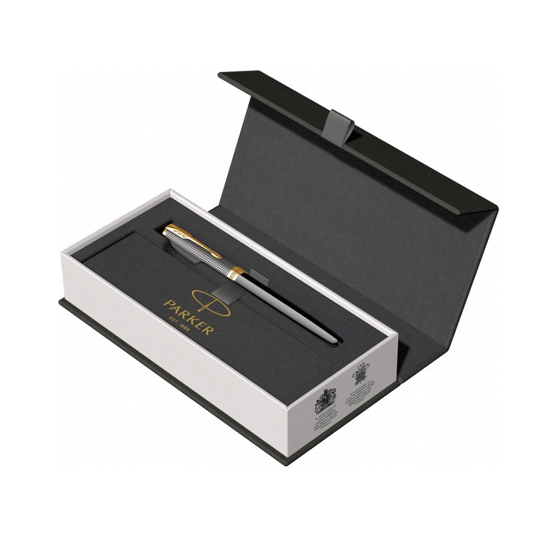 Poklon kutija Parker Roler Olovka Royal Sonnet Chisel GT - Crna