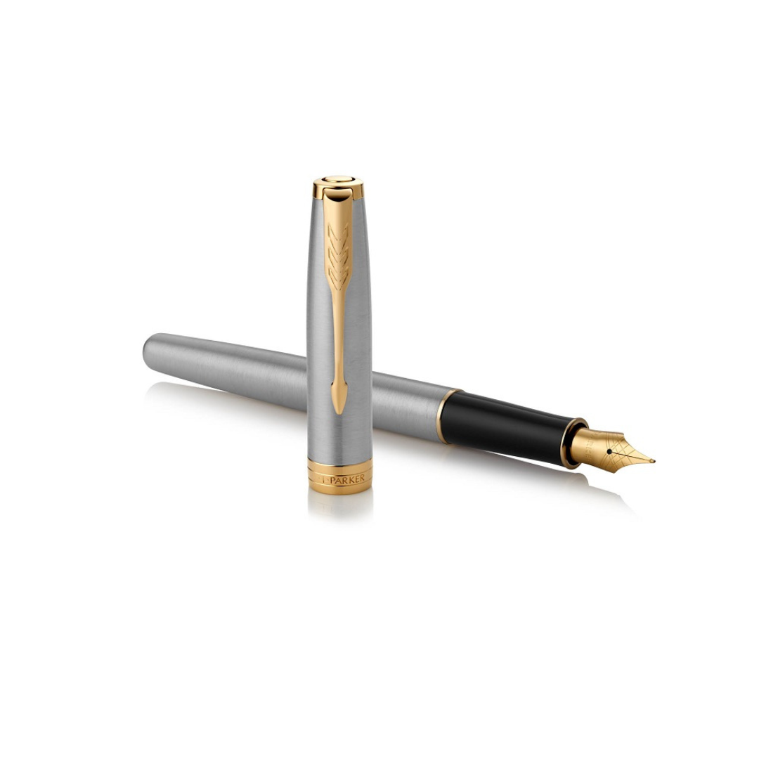 Parker Nalivpero Royal Sonnet Stainless Steel GT F - Siva