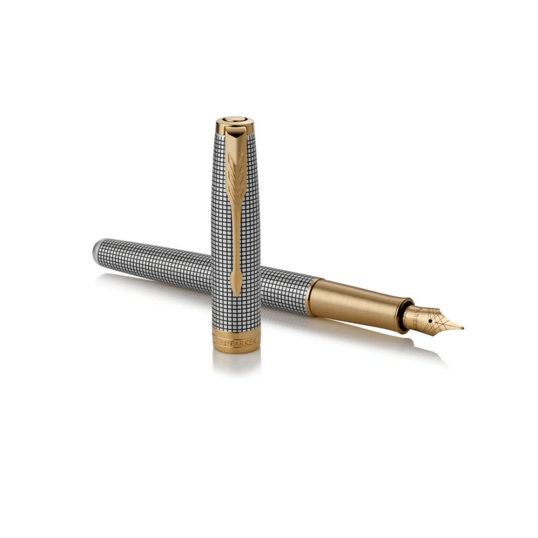 Parker Nalivpero Royal Sonnet Silver Chisel GT M - Siva